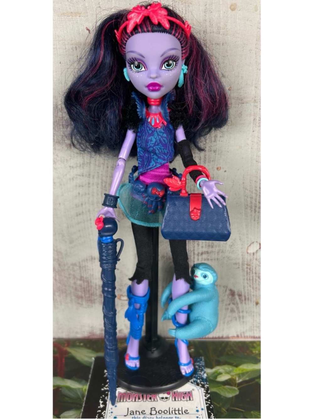 Monster High Jane Boolittle Doll with Pet Sloth